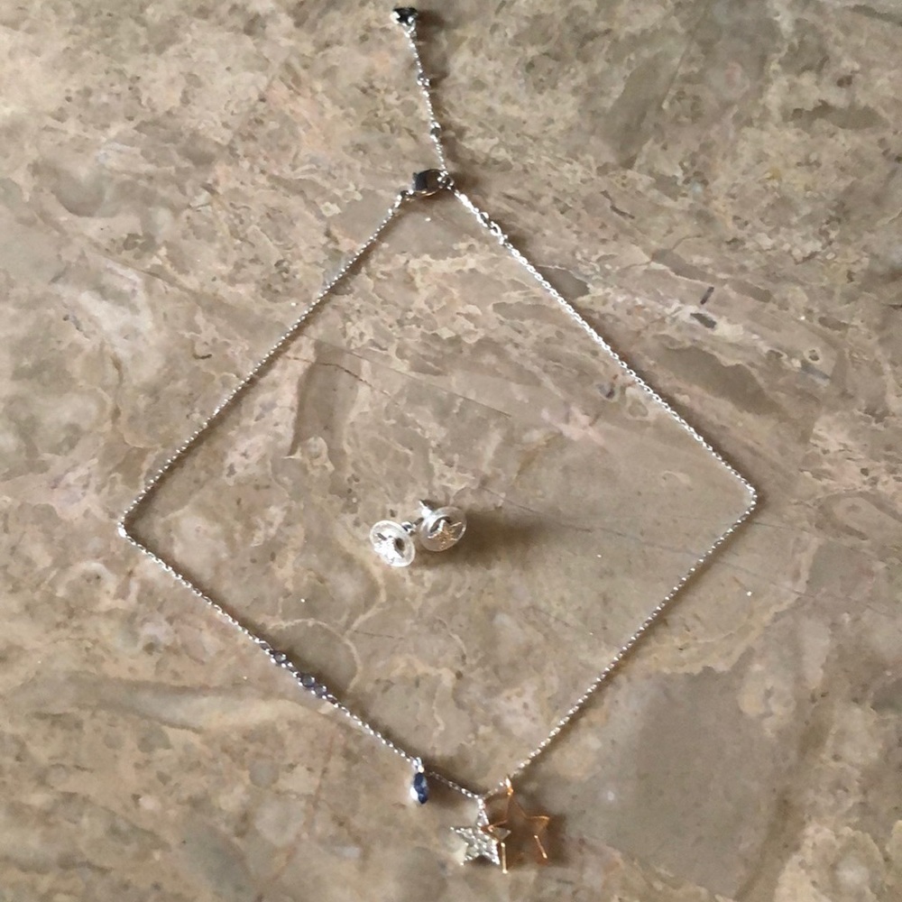 Star Necklace with Star Earrings